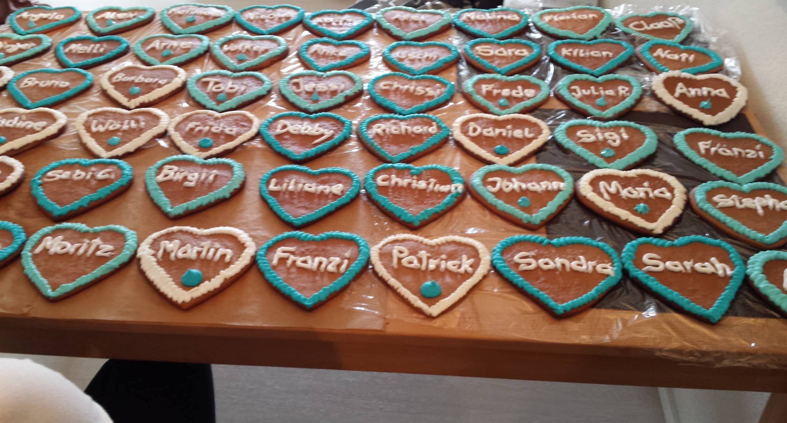 Lebkuchenherzen Glasur