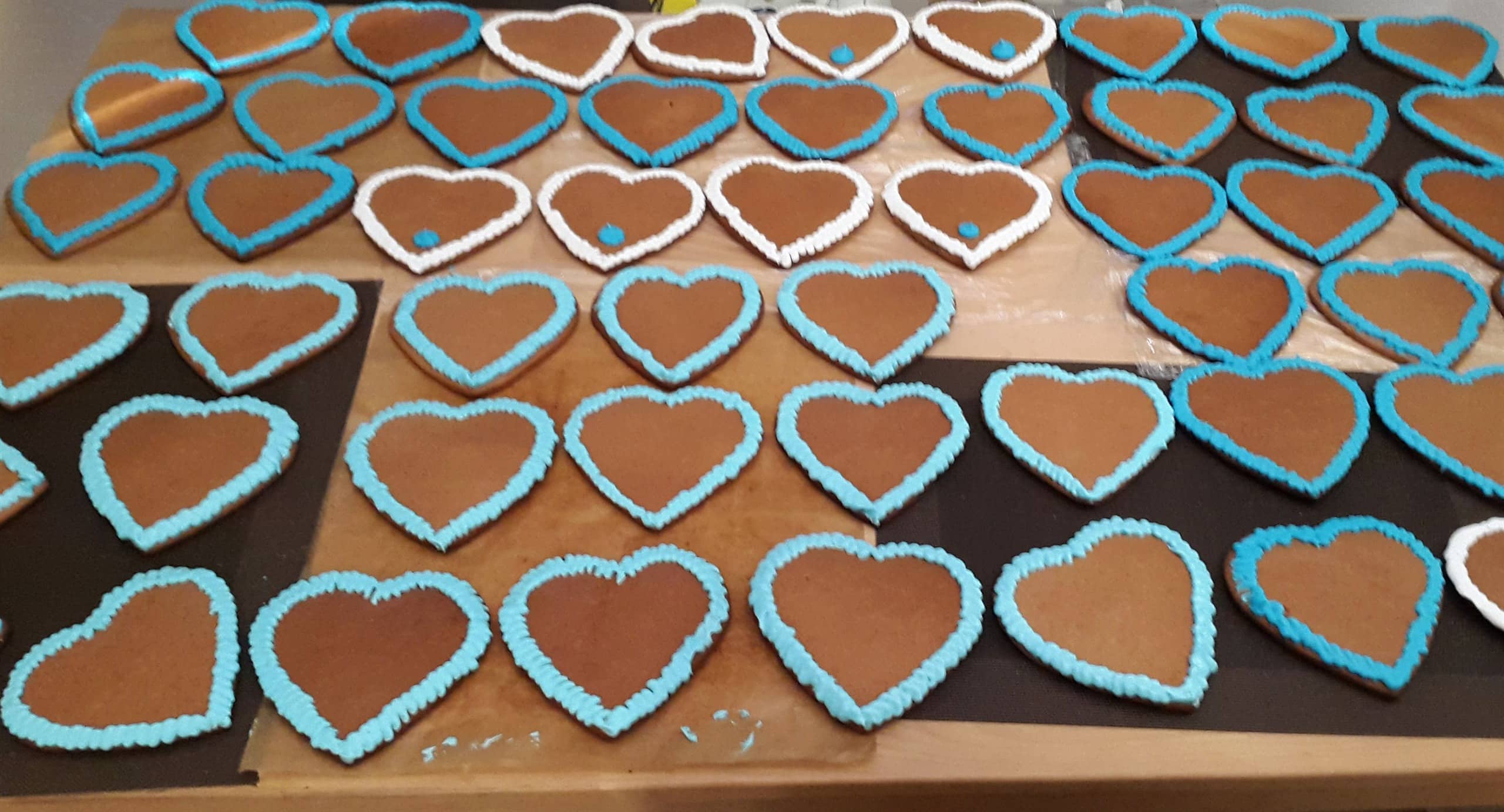 Lebkuchenherzen Glasur