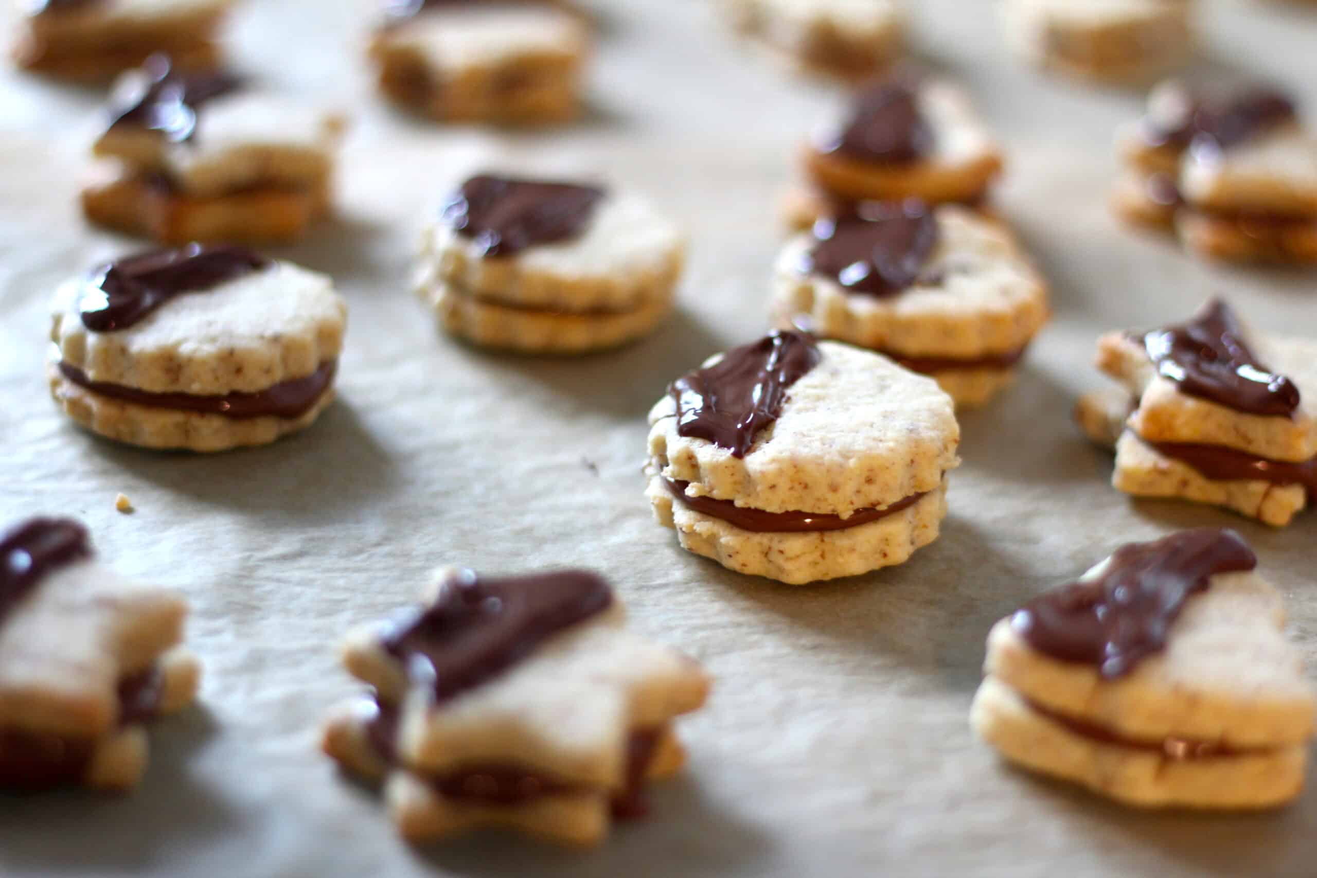 Nougat Taler Plätzchen backen