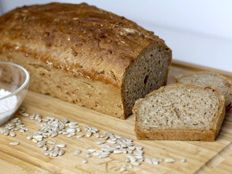 Vollkornbrot ohne Sauerteig